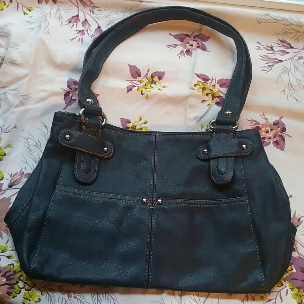Dark blue Tignanello purse.
